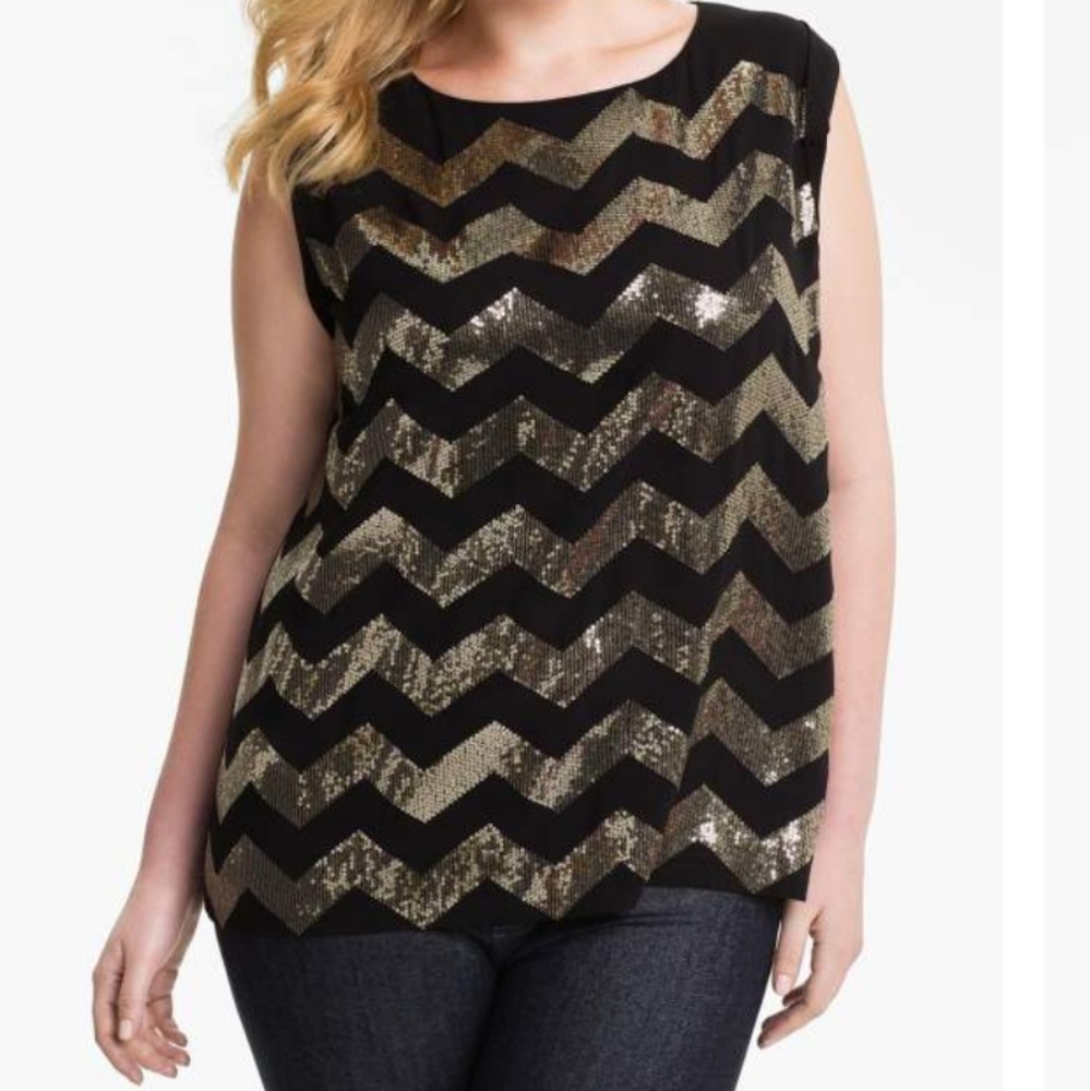 Vince Camuto. 2X. Sleeveless blouse.